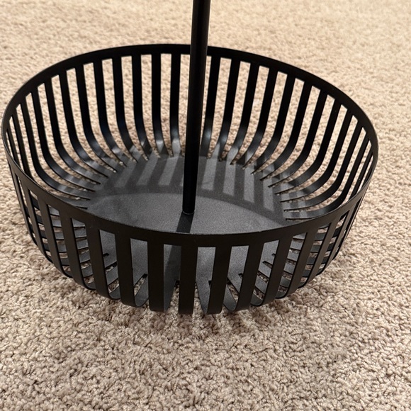 Black Metal 2-Tier Serving Tower - Picture 2 of 3